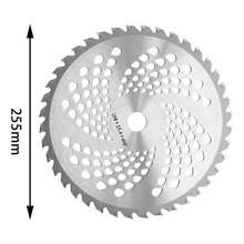 2 cuchillas para cortadora de césped de 10 pulgadas y 40 dientes, adecuadas para la mayoría de las aplicaciones de corte de cepillos, corte de cepillos densos, ortigas, espinas, mejora la eficiencia - Plateado - Ver 6