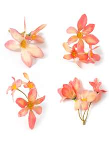 20 Pieces Silk Flowers Photography Props, Realistic Wedding Bouquet, Bulk Artificial Flower Heads, Floral Wreath Made Of Synthetic Silk Flowers, Random Assorted Faux Flowers