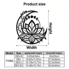 CIF BUY Arte de pared metálico minimalista con 5 pétalos de loto sobre la luna - Decoración moderna para el hogar para dormitorio, sala de estar o baño. Decoración de pared resistente al agua, al óxido y duradera, perfecta como regalo de cumpleaños. Características: acabado resistente a la decoloración con tecnología de pintura al horno de siglos, materiales de primera calidad e instalación fácil.