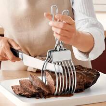 Affettatrice/taglierina in acciaio inossidabile per prosciutto, pane, carne arrosto, con morsetto per pane, multifunzionale per uso domestico e barbecue all aperto