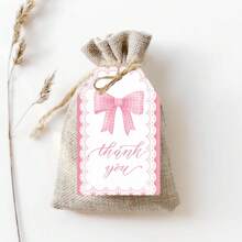 60PCS Paper Party Bow Tag Bow Gift Tag Party Favor Tag Gift Wrapping Label Event Decorations For Party Hosts Craft Enthusiasts.