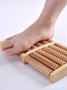 1pc-12 Wheel Household Wooden Foot Massager, Suitable For A Foot Massage After Get Off Work, To Heal The Physical And Mental Fatigue Of The Day