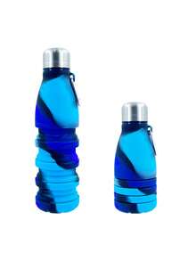 1pc500ml Silicone Sports Kettle Outdoor Camo Creative Travel Water Bottle, Portable Straight Drink Collapsible Cup Silicone Telescopic Bottle - Multicolor - View 3