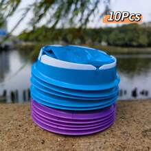 10 piezas/paquete Bolsas portátiles a prueba de fugas para vómitos - Bolsas cómodas para mareos de viaje por la mañana, mareos en el automóvil, bolsas que eliminan los olores para náuseas - Duraderas, adecuadas para adultos y mujeres embarazadas - Esenciales para la limpieza del hogar