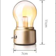 1 PC Creative Light Bulb Night Light, LED, Light Bulb Shape, Living Room/Bedside Glass Light - Light Bulb Shape - View 4