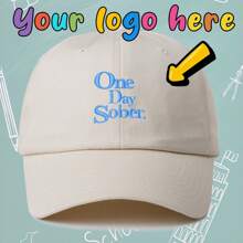 [ Customization ] 1 Embroidered Logo Casual Baseball Hat For The New Year, Suitable For All Seasons, Personalized Logo, Fashionable And Versatile Soft Top Duck Tongue Hat