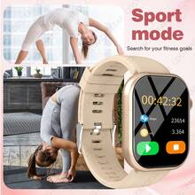 Smart Watch, Wireless Calling /Dial, Various APP Reminders,Suitable For Men And Women, Sports Watches, Custom Wallpaper,Holiday Gifts, Birthday Gifts - 金黃色 - 查看 5