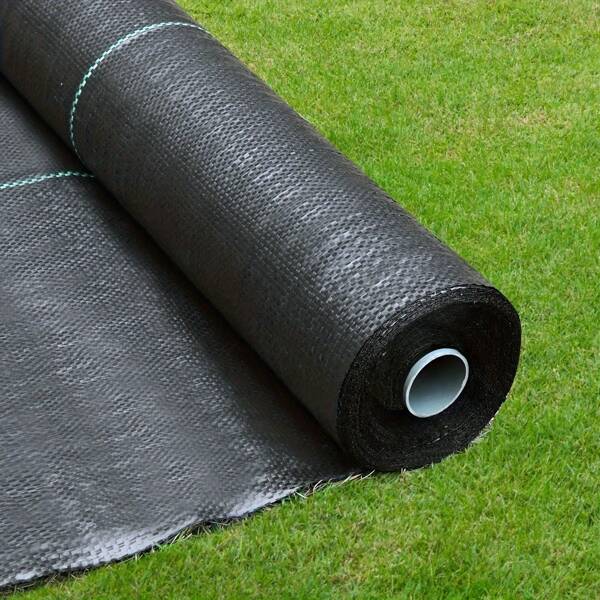 Tela paisajística negra de gran resistencia - Material de barrera y cubierta de suelo para flores, vegetales, camas elevadas, césped y jardín