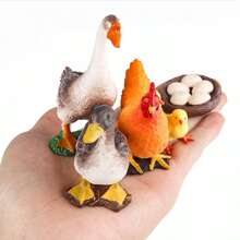 Children's Cognitive Animal Simulation Model Farm Poultry Hen Duck Goose Lay Eggs Toy