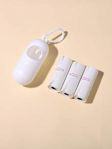 1个一次性尿布袋支架+3卷（45个）垃圾袋，（展开尺寸30x22厘米），方便婴儿更换尿布，汽车垃圾袋 - 白色 - 查看 7