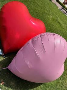 Balon folie în formă de inimă roșu/roz/roz de 63 de inci pentru Ziua Îndrăgostiților, balon inimă super mare potrivit pentru nunți, cereri în căsătorie, aniversări, Anul Nou, decorațiuni de Crăciun, fundal foto, decor de petrecere pentru interior și exterior - Multicolor - Vizualizare 10