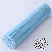 75/101/105 件手工毛根工艺套装，3 种不同套装可选；75 件套装包含 50 根毛根 + 5 个自粘活动眼睛；101 件套装包含 100 根毛根 + 1 张卡片/热熔胶棒；105 件套装包含 100 根毛根 + 5 个自粘活动眼睛。