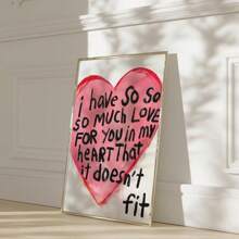 1pc Unframed "So Much Love" Canvas Wall Arts - Romantic Quote Posters, Perfect Gift For Bedroom & Living Room Decor, Perfect Gift For Fans, Perfect For Room Decor