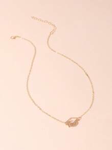 1pc Stainless Steel 2025 Graduation Cap Pendant Necklace With Greeting Card, Suitable As Graduation Gift