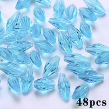 48pcs Long Glass Beads 6*12mm Red Bead Assortments For DIY Jewelry Making, Handmade Crafts Bracelets & Necklaces