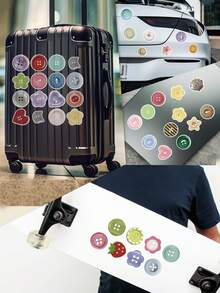 63/50 件 Ins 风格纽扣贴纸涂鸦贴纸廉价贴纸乙烯基贴纸日记贴纸手帐贴纸装饰派对滑板手机壳水杯贴纸吉他贴纸可 DIY 贴纸笔记本贴纸 - 彩色 - 查看 9