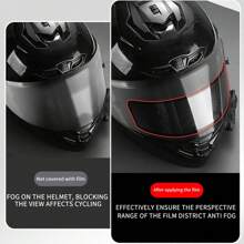 1 Peça Película Protetora Anti-Ofuscante para Capacete, Essencial para Proteção Solar de Verão, Película Anti-Ofuscante Autoadesiva Universal para Proteger a Visão Nítida, Acessórios de Capacete para Motocicleta