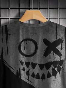 Parte superior sin mangas con cuello redondo y estampado 3D, de colores patchwork, para hombres de talla grande, estilo gótico de verano
