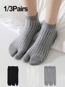 1/3 pares de sandalias deportivas y casuales con división de dos dedos, tipo japonés tabi, chanclas con calcetines elásticos de talla libre para hombre/mujer/niña, otoño