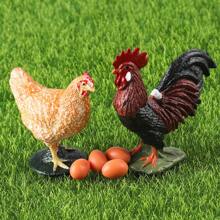 Children's Cognitive Animal Simulation Model Farm Poultry Hen Duck Goose Lay Eggs Toy