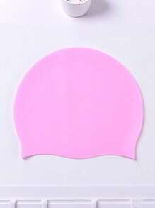 1pc New Breathable Fashionable Silicone Swimming Cap, Suitable For Swimming Pool, Waterpark, Won't Wet Hair, Comfortable Fit, Stretchy & Non-Deforming