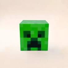 Miniso 1pc Pixel Style Square Night Light, Green Block Shape, Soft Lighting, Perfect For Bedroom, Office, Game Room, Suitable As Gift - Multicolor - View 7