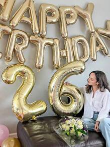 2 Stücke 101,6 cm (ca. 40 Zoll) Platin Riesenzahl Helium Folienballons, große Ziffern Ballons für Geburtstag, Abschluss, Jubiläum, Party Deko