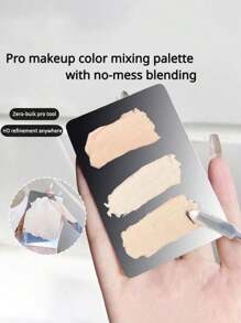 4pcs Foundation Tools: Foundation Brush, Foundation Palette, Foundation Sponge, Base Makeup Tools, Base Makeup Set. The Color Mixing Palette Has A Smooth, Bright, Clean, Easy-To-Clean Texture, With Dull Edges, No Rust, And No Deformation. It Can Be Quickly Cleaned With A Wet Wipe Or Water And Can Be Over And Over Again. The Material Is . Suitable For Mixing Foundation, Eyeshadow, Mascara, Lipstick And Nail Polish, Suitable For Both Professionals And Non-Professionals. 1pc/2pcs/3pcs/4pcs