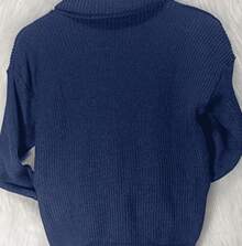 Women's Cold Weather Blouse Turtleneck Knitted Sweater - 藏蓝色 - 查看 6