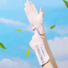 1 szt. Wiosenne/letnie lekkie rękawiczki chroniące przed słońcem, anty-UV, bezpalcowe, z ekranem dotykowym, do jazdy na rowerze, na zewnątrz, oddychające, średniej długości, lodowate, chłodne i cienkie