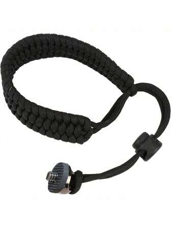 可调节黑色尼龙相机腕带，带 1/4 英寸螺丝 - 适用于 Insta360、GoPro、尼康、佳能、奥林巴斯 DSLR 相机和智能手机万向节稳定器，相机配件 | 可调节带 | 相机带