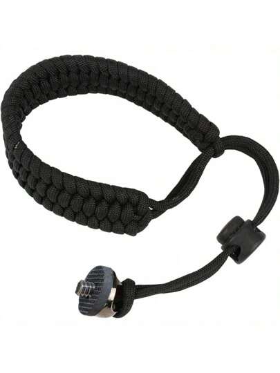 Adjustable Black Nylon Camera Wrist Strap With 1/4" Screw - Secure For Insta360, GoPro, Nikon, Canon, Olympus DSLR Cameras & Smartphone Gimbal Stabilizers, Camera Accessories | Adjustable Strap | Camera Strap