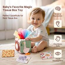 16 Pieces/Set Of Children's Puzzle Toys, Cotton Tissue Box Children's Toys, Sensory Toys, Cartoon Animal Shape Recognition Color Multifunctional Box, Simulation Drawing Toys - Suitable For Exercising Baby's Hand Eye Coordination. The Best Choice As A Birthday Gift, Halloween Gift, Christmas Gift - 1set - 查看 2