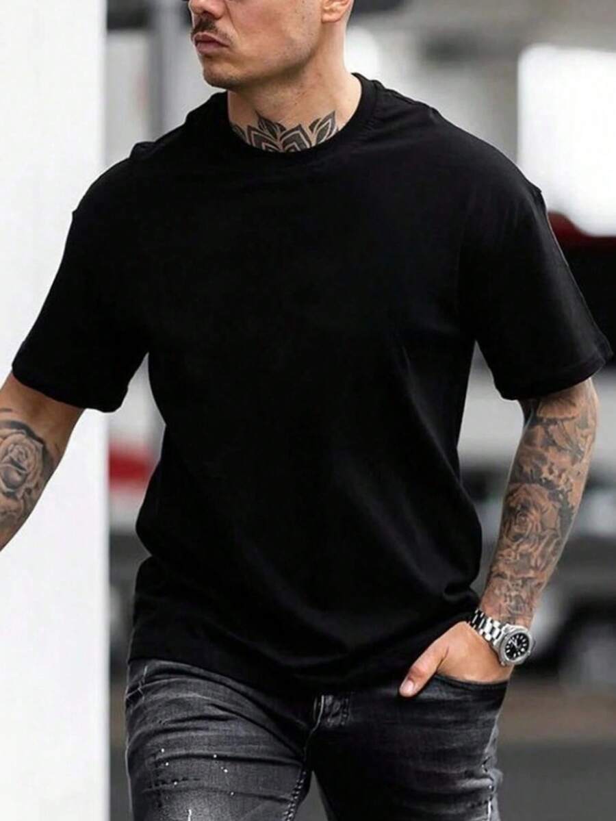 DG XUNLIN MODA Men T-Shirts - Black - View 1