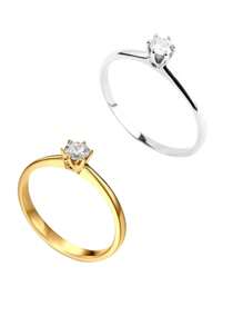 Anel Solitário Fino Delicado Zircônia Formato Diamante Brilhante Prata Dourado Aço Inox Aliança