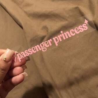 Car Reflector Sticker, Beautiful "Passenger Princess" Text Sticker, Car Interior Decor Sticker, Home Decor Sticker, For Car, Home Decor, Party Decorator