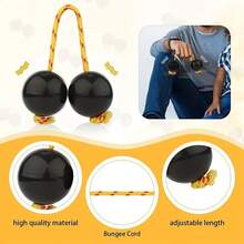 2 piezas de balancines de percusión de colores - Accesorios para tambor africano, diseño de doble bola, mangos rojos y amarillos, balancines blancos y morados, instrumentos para tocar ritmos, accesorios de percusión para tambor | Juguetes musicales | Construcción - Multicolor - Ver 3