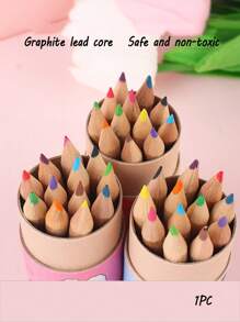 12 pezzi Piccola matita da disegno e colorare a 12 colori, set di piccole matite colorate a tema orsetti, colori casuali, adatto per il ritorno a scuola