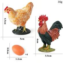 Children's Cognitive Animal Simulation Model Farm Poultry Hen Duck Goose Lay Eggs Toy
