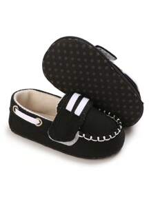 Classic Fashion Unisex Flat Loafers, Non-Slip Canvas Casual Shoes For Newborn Babies, First Walking Shoes