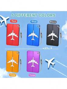 Customizable Pictures, Custom Text Luggage Tags, Sturdy & Stylish 5 Piece Aluminum Luggage Tag Kit With Safety Steel Ring - Perfect For Easy Identification And Modern Travelers Who Need A Travel Backpack Travel Bag Luggage Suitcase Travel Gear Back To School - Multicolor - View 8