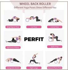 Yoga Wheel - Back Stretcher Back Roller Wheel Deep Tissue Massage Foam Roller Back Pain Relief & Stretching - Back Wheel Or Back Cracking Device Pink 12'' - 1 - View 6