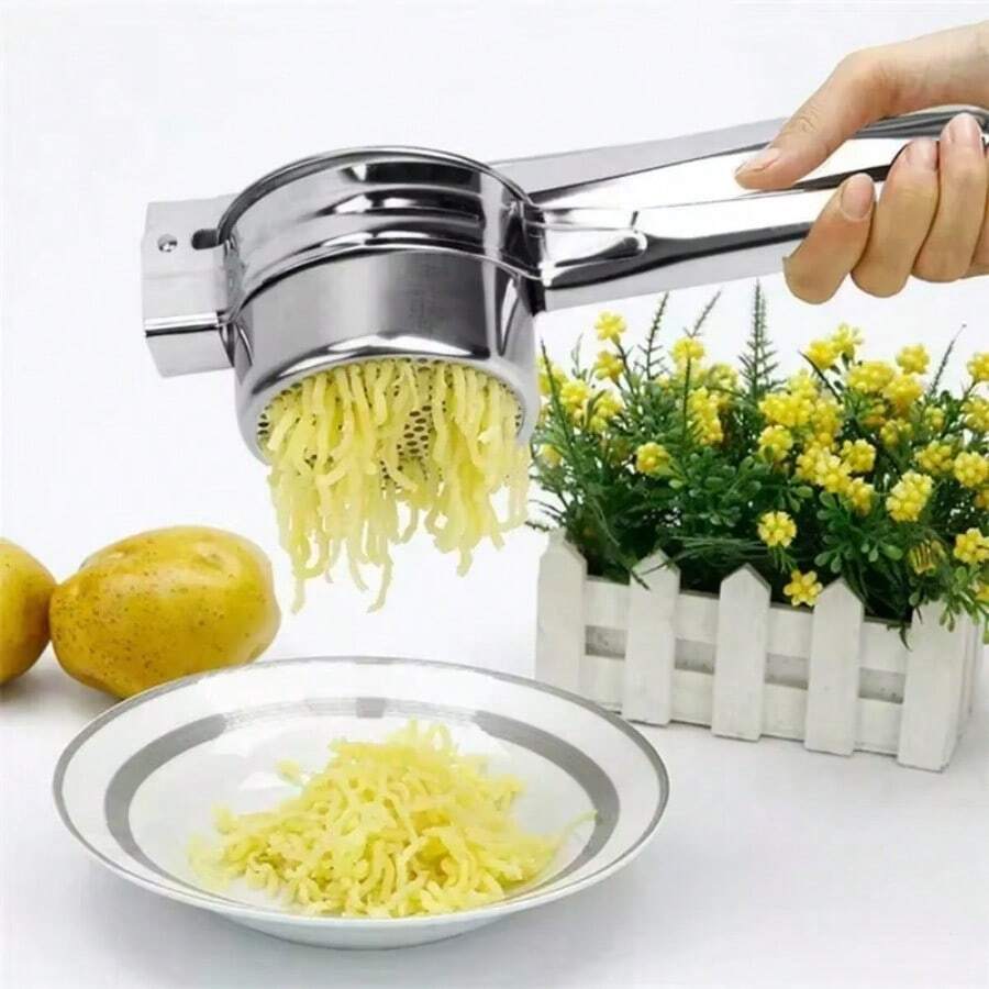 Kitchen Convenience Tools Stainless Steel Potato Machine Potato Fruit Vegetable Juicer Presser Potato Mashers Ricers Tools - Multicolor - View 1