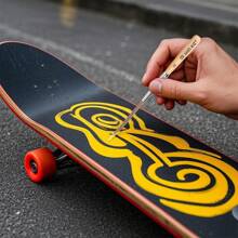 1#-5# Artist's Oil And Acrylic Paint Brush, Long Bristle Outlining Short-Handled Brush, Light-Colored Cow Hair, Extra-Long Round, Metal Connector And High-Quality Wooden Handle, For Oil And Watercolor Gouache Painting, Suitable For Drawing Long Lines, Highly Absorbent (Original Wood Color), Mother's Day, Mom's Gift, Back To School, School Supplies