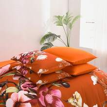 7 Pieces Purple Floral Comforter Sets Full Queen King Bed In A Bag,Elegant Flower Comforter With Sheet Set, Soft Microfiber Bedding Set For Wedding Items,Valentines Day Home Bed Room Decor,Mothers Day Gift,All Season - 紅陶 - 查看 8