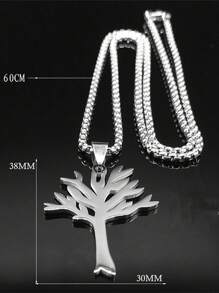 1 buc. Breloc de modă Arborele vieții pandantiv Colier din oțel inoxidabil Accesorii pentru băieți și fete Bijuterii de petrecere