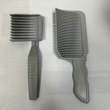 3 Piecesprofessional Hairdressing Comb Set - Heat-Resistant, Ideal For Men's Salon Styling - Curved Positioning Comb, Flat Top Comb, Precise Styling Barber's Comb, Suitable For Cutting, Pompadour And All Men's Hairstyles, Curved And Flat Comb For Men's Salon Styling, Large Comb For Normal Hair