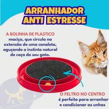 Arranhador Gato Interativo Antiestresse para Gatos Cat Relax c/ Bolinha Varias Cores Bichano Gatinho