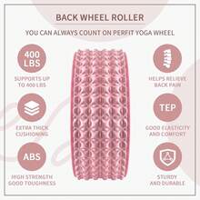 Yoga Wheel - Back Stretcher Back Roller Wheel Deep Tissue Massage Foam Roller Back Pain Relief & Stretching - Back Wheel Or Back Cracking Device Pink 12'' - 1 - View 2