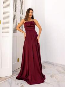 Dahiana Long Dress - Burdeos - Ver 3